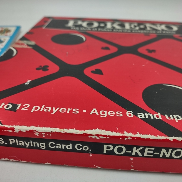 Vintage Set Po-Ke-No POKENO Poker-Keno Board Card Game 12 Board Set Chips - Picture 10 of 14